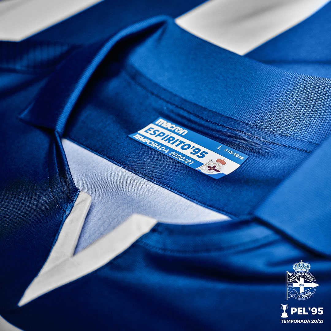 20/21 Deportivo de La Coruña Home Blue&White Stripes Men Jersey Jersey - Click Image to Close