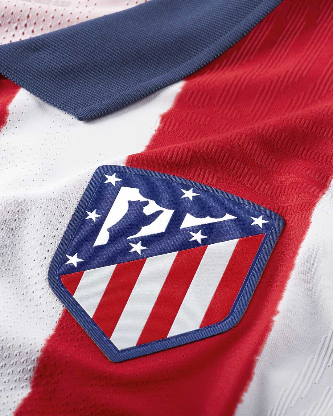 20/21 Atlético de Madrid Home Red&White Stripes Men Jersey Jersey - Click Image to Close