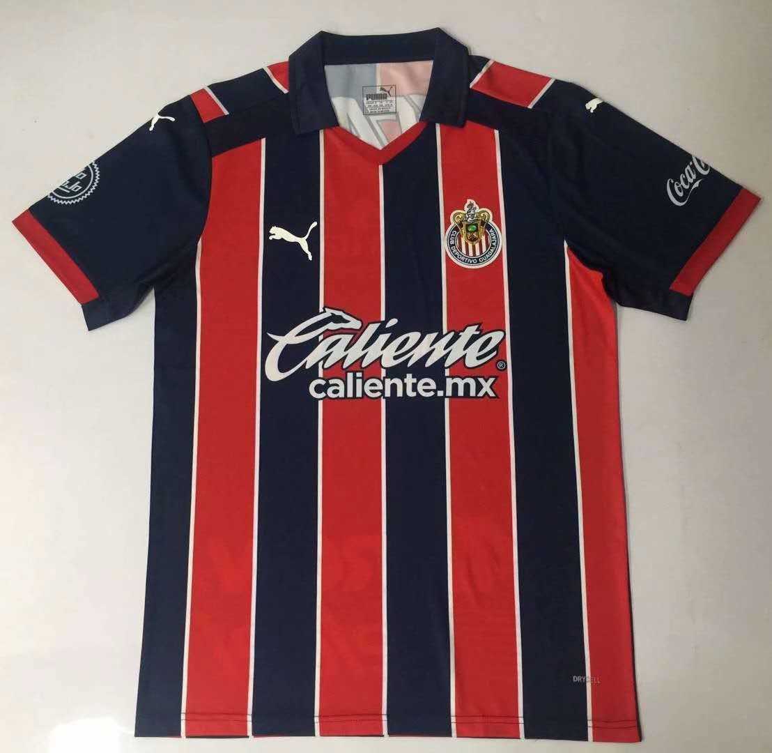 20/21 Chivas Away Navy&Red Stripes Men Jersey Jersey - Click Image to Close