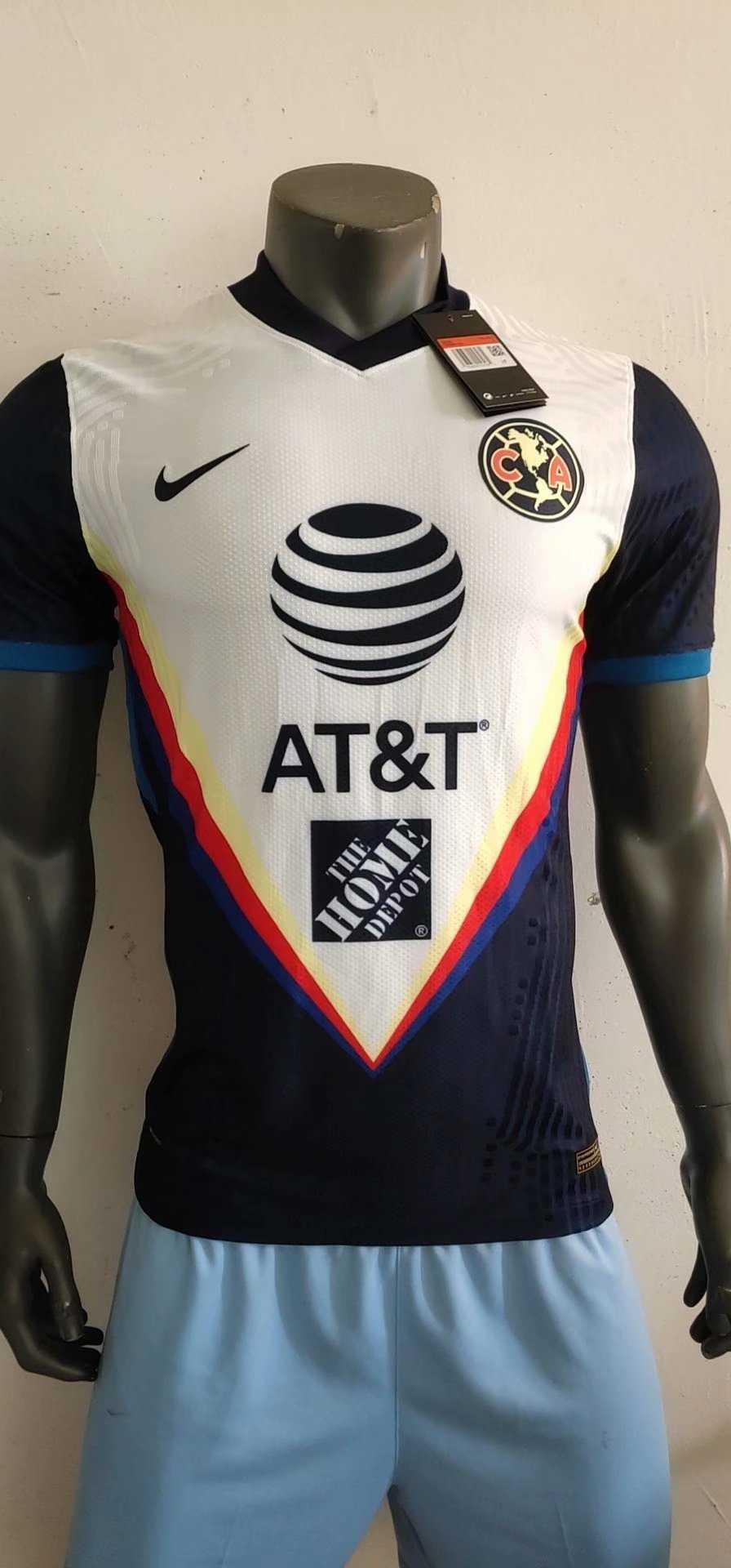 20/21 Club America Home Navy&White Jersey Men's - Match - Click Image to Close