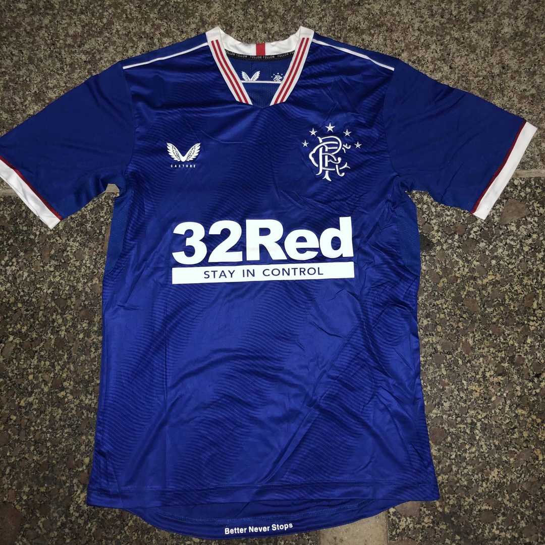 20/21 Rangers Home Blue Jersey Men's - Click Image to Close