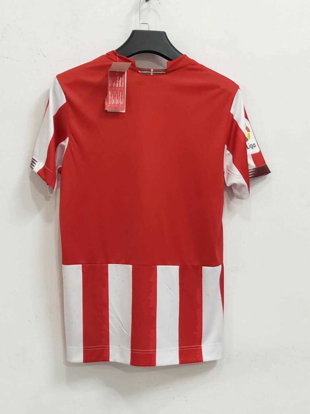 20/21 Athletic Bilbao Home Red White Stripes Jersey Men's - Click Image to Close