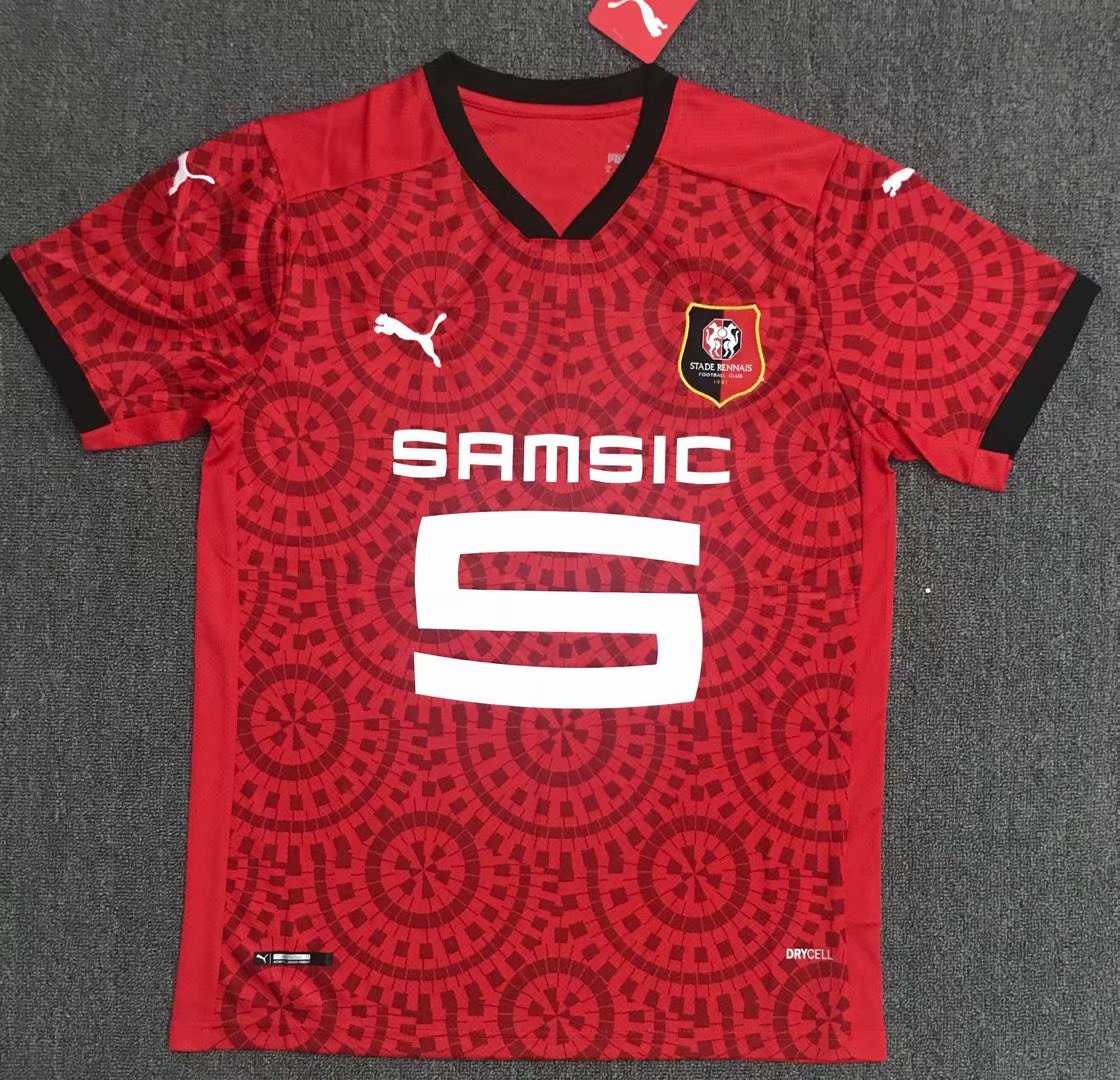 20/21 Stade Rennais Home Red Jersey Men's - Click Image to Close