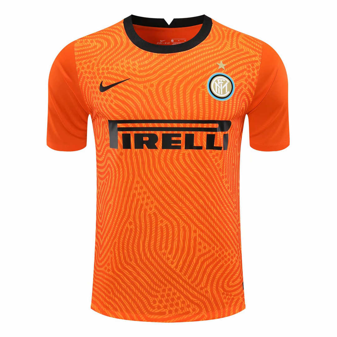 20/21 Inter Milan Goalkeeper Orange Jersey Men's - Click Image to Close