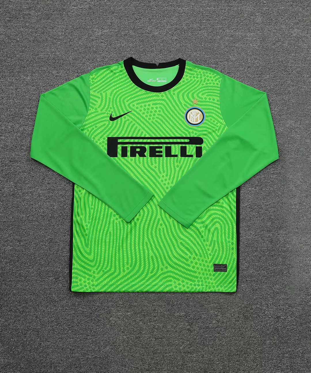 20/21 Inter Milan Goalkeeper Green Long Sleeve Jersey Men's - Click Image to Close