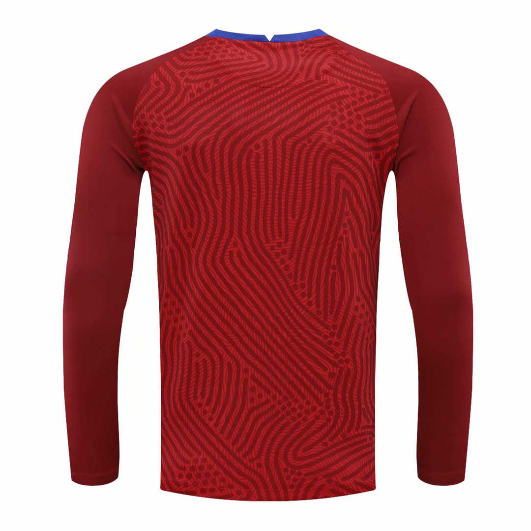 20/21 PSG Goalkeeper Red Long Sleeve Jersey Men's - Click Image to Close