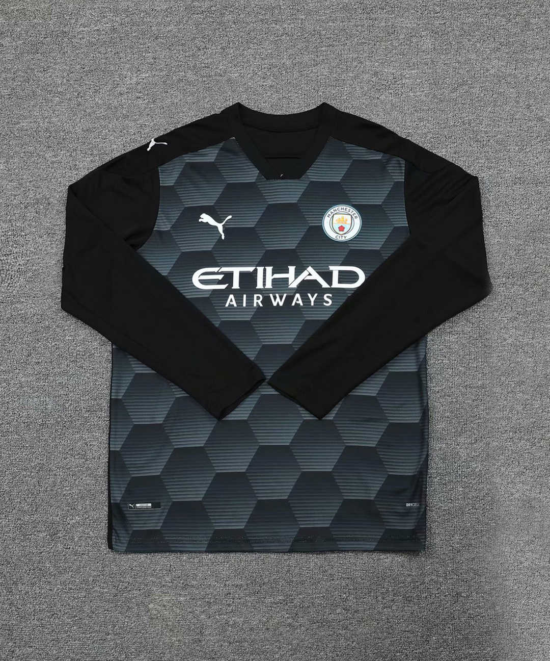20/21 Manchester City Goalkeeper Black Long Sleeve Jersey Men's - Click Image to Close