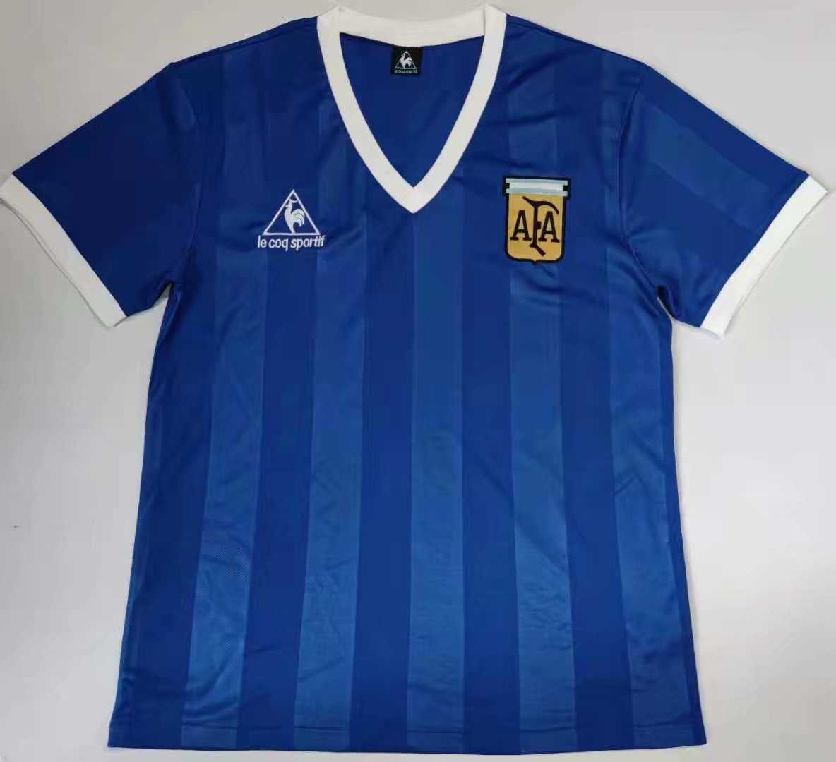1986 Argentina Away Retro Jersey Men's - Click Image to Close
