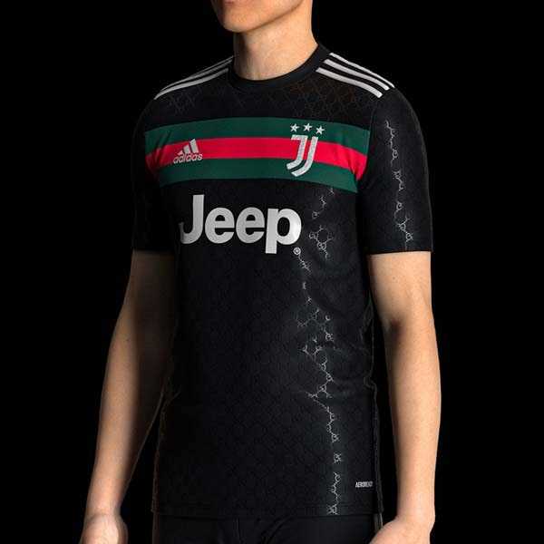 20/21 Juventus x Gucci Special Edition Black Jersey Men's - Click Image to Close