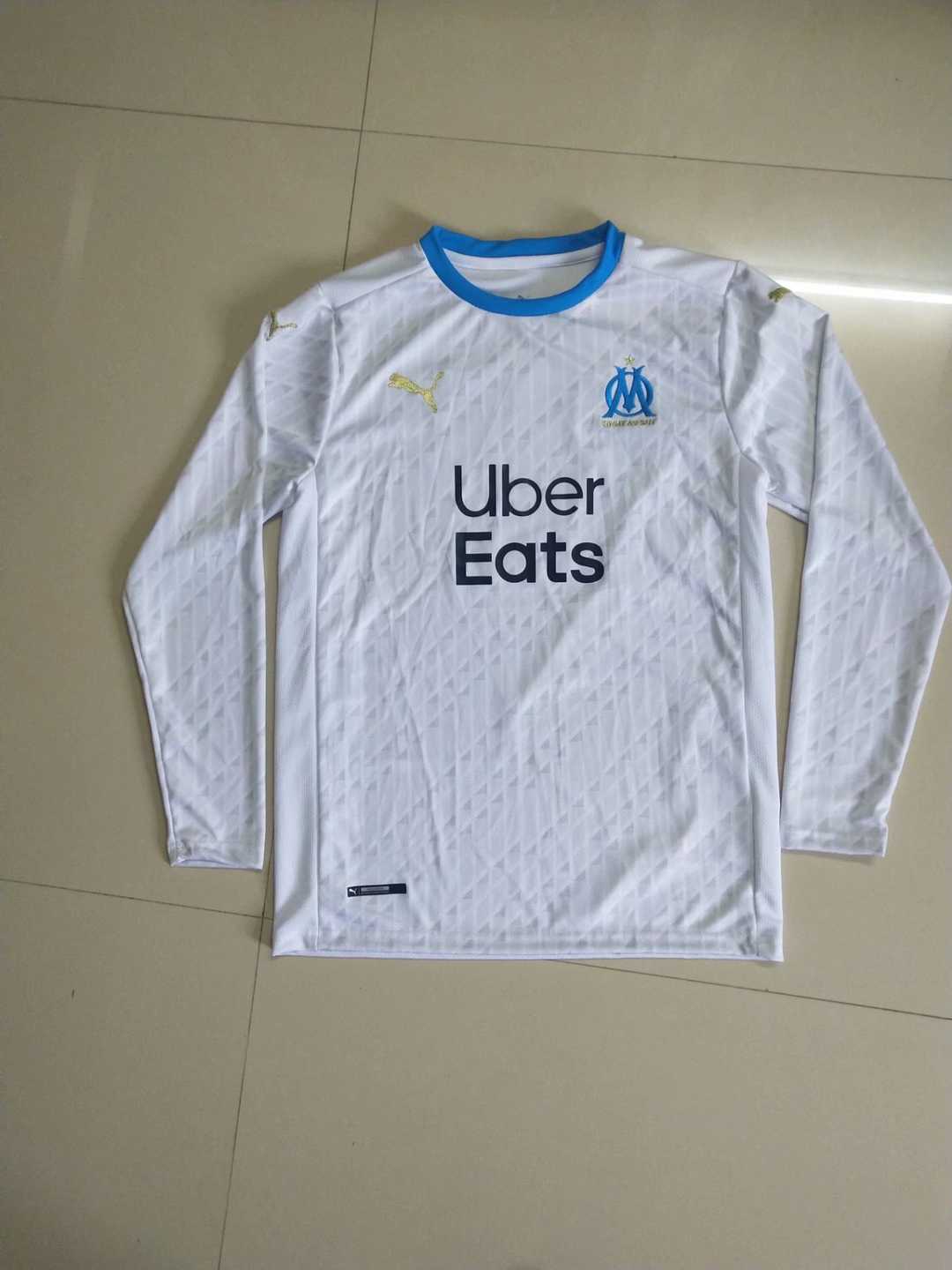 20/21 Olympique Marseille Home LS Jersey Men's - Click Image to Close