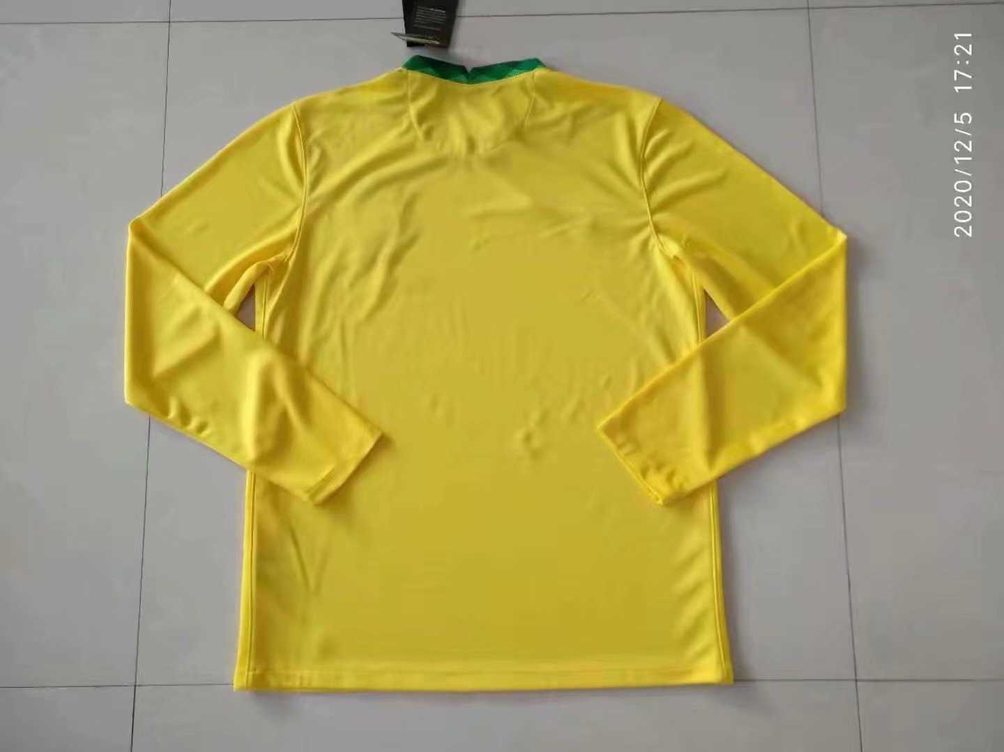 2020 Brazil Home LS Jersey Men's - Click Image to Close