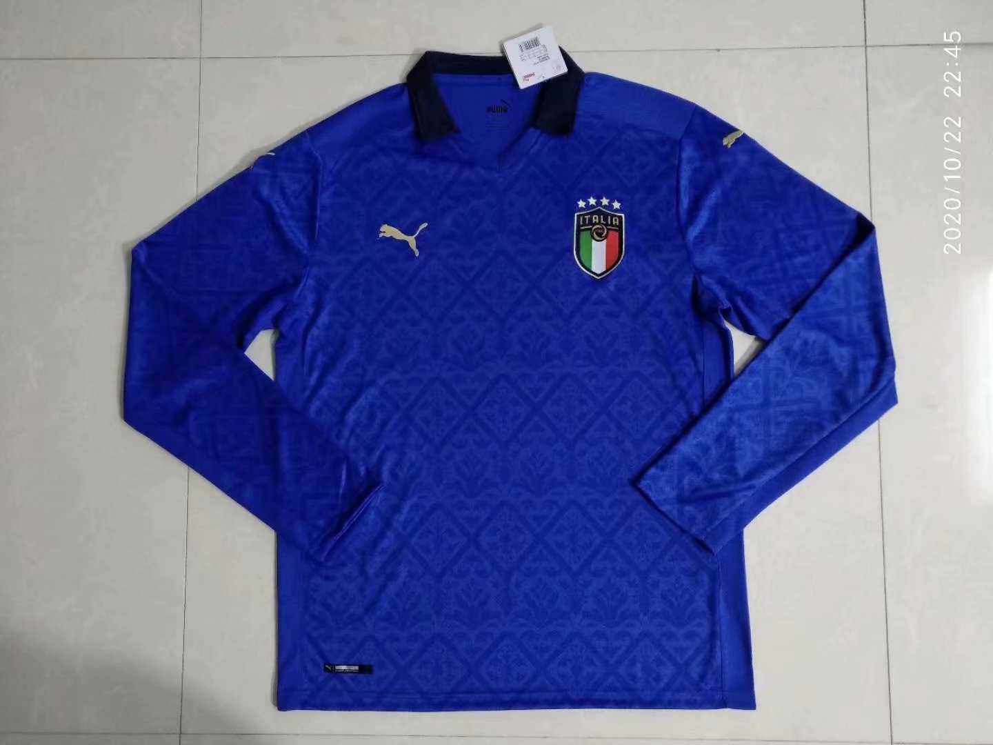 2020 Italy Home LS Jersey Men's - Click Image to Close