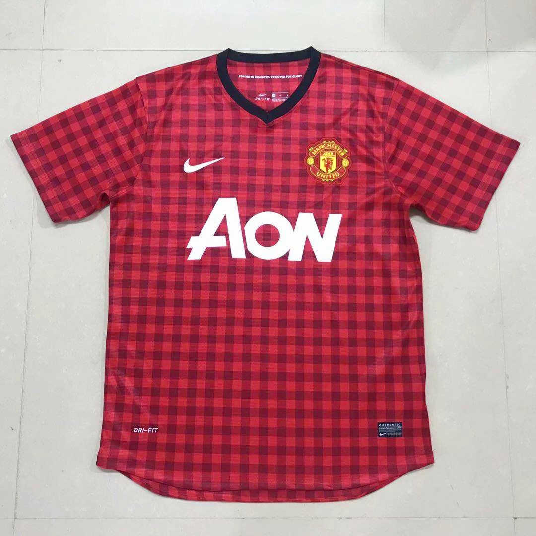 2012-2013 Manchester United Retro Home Red Men Jersey Jersey - Click Image to Close