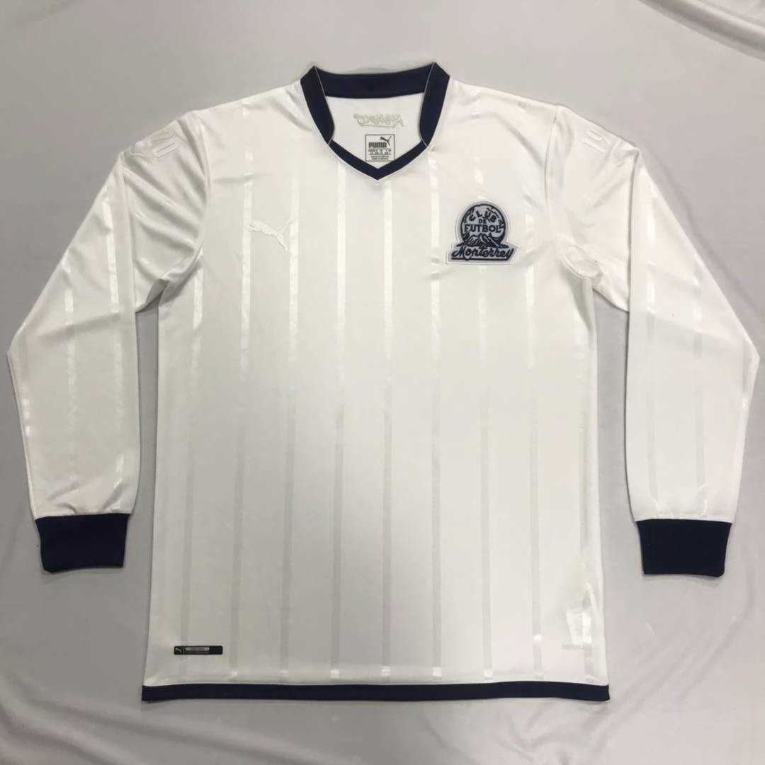 2020 Monterrey 75 Years Special Edition Long Sleeve White Men Jersey Jersey - Click Image to Close