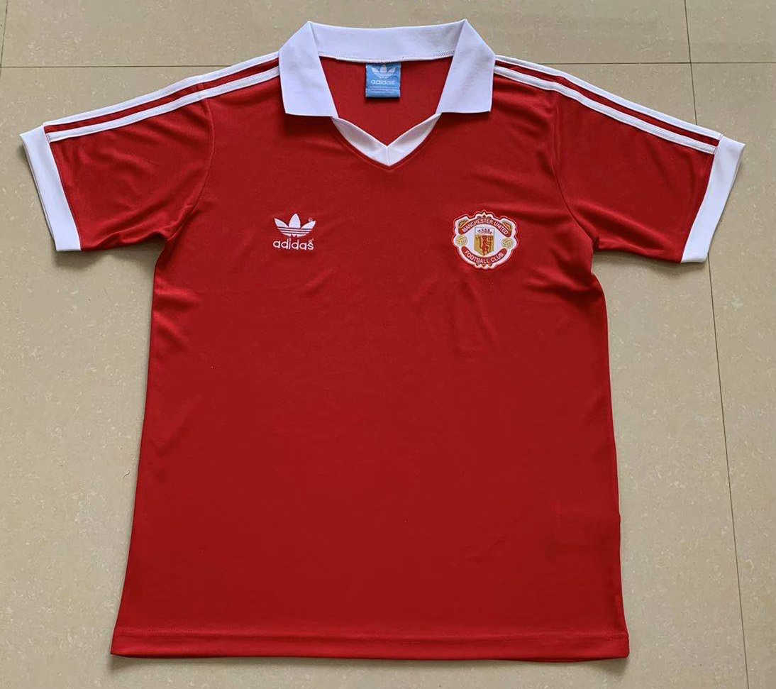 1980 Manchester United Retro Home Red Men Jersey Jersey - Click Image to Close