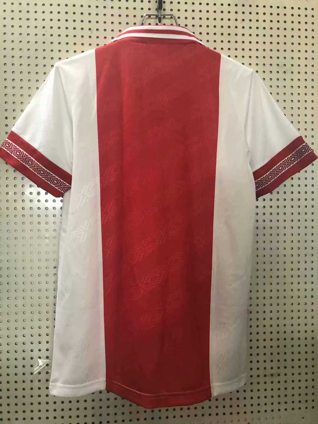 1994-1995 Ajax Retro Home Red & White Men Jersey Jersey - Click Image to Close