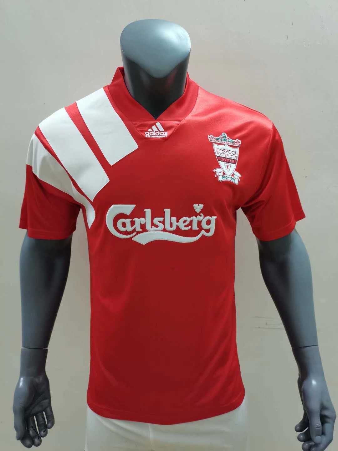 1992 Liverpool Retro Home Centenary Red Men Jersey Jersey - Click Image to Close