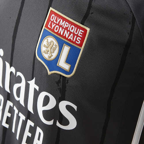20/21 Olympique Lyonnais Away Black Jersey Men's - Click Image to Close