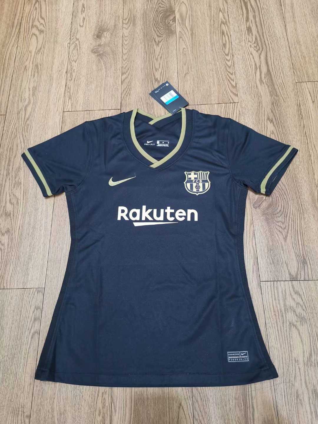20/21 Barcelona Away Black Jersey Women's - Click Image to Close