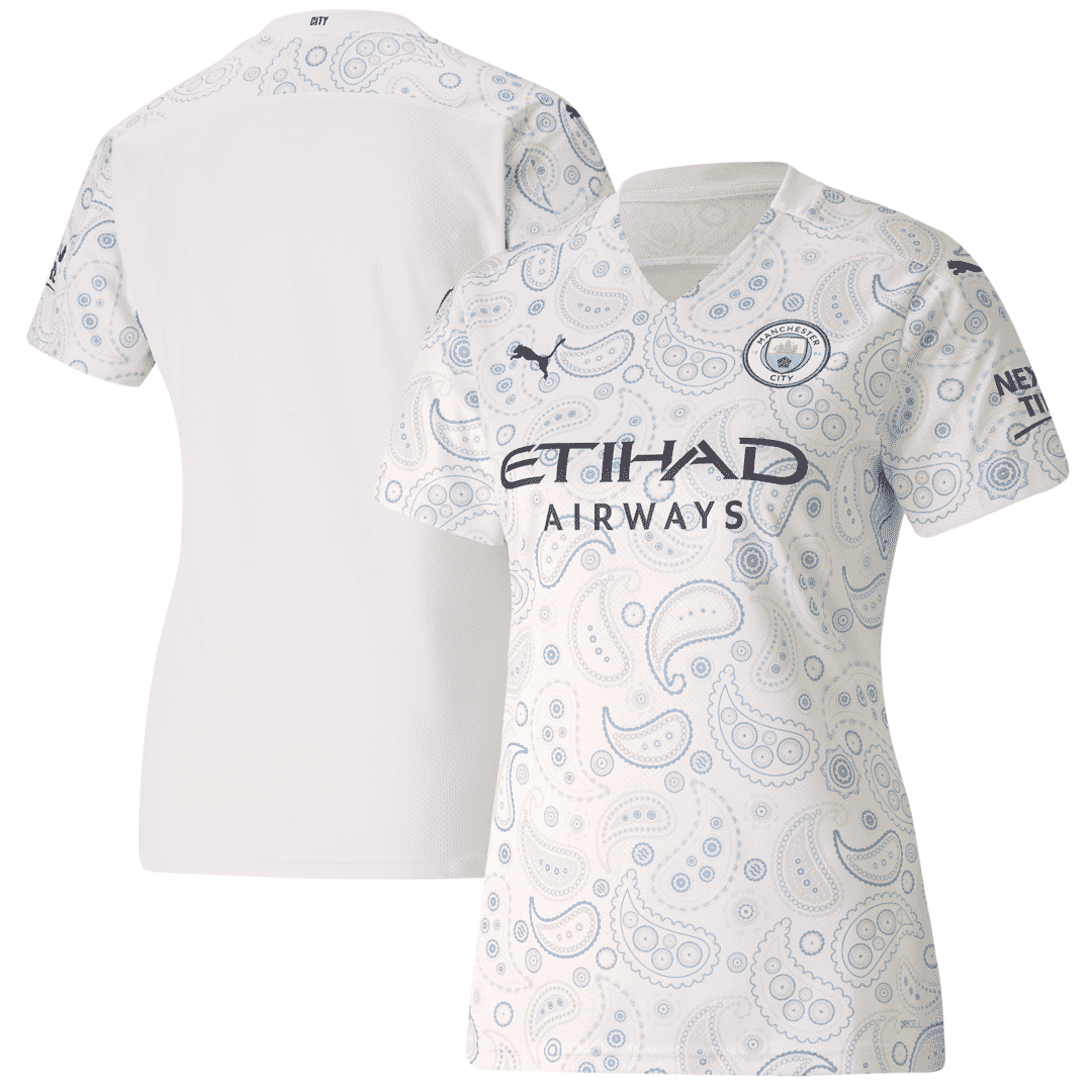 20/21 Manchester City Third White Women Jersey Jersey - Click Image to Close