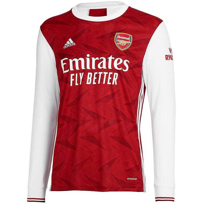 20/21 Arsenal Home Red LS Jersey Men's - Click Image to Close