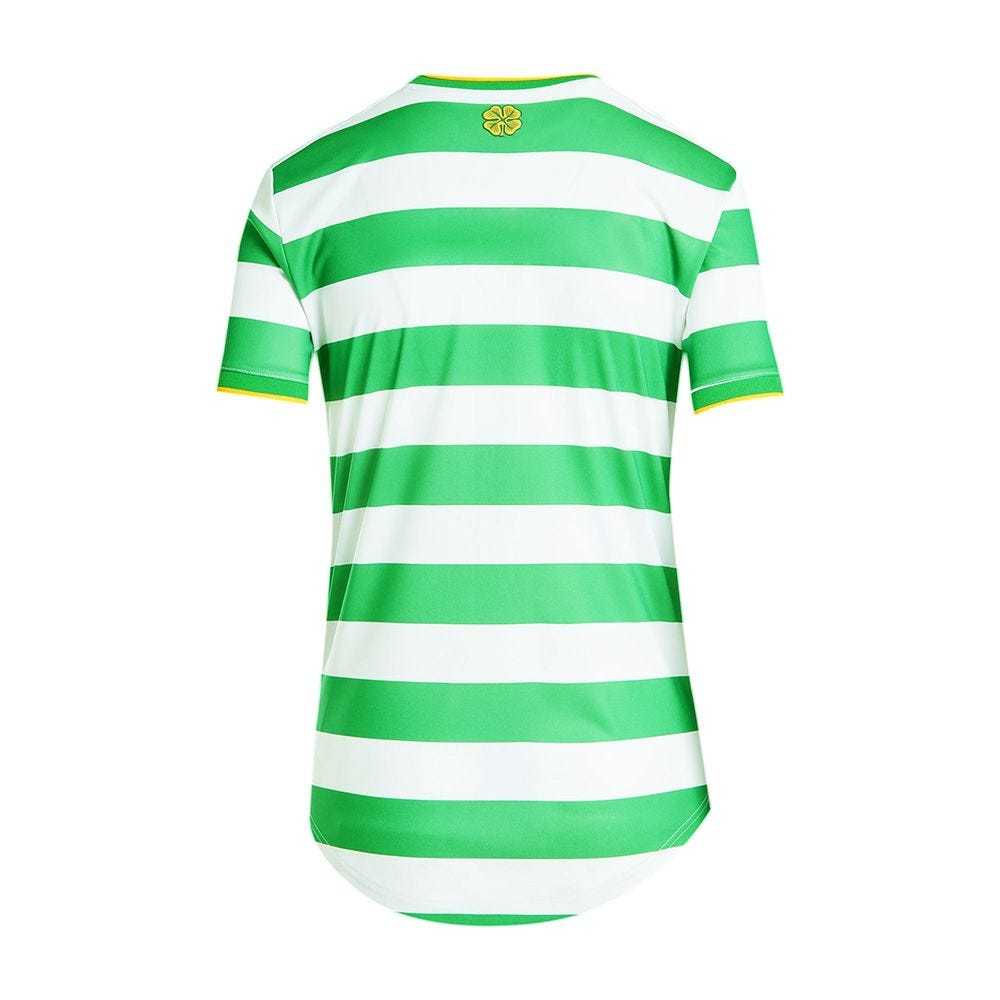 20/21 Celtic FC Home Green&White Stripes Jersey Women's With No Sponsor - Click Image to Close