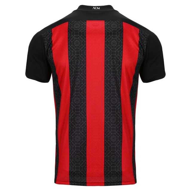 20/21 AC Milan Home Red Black Stripes Jersey Men's - Click Image to Close