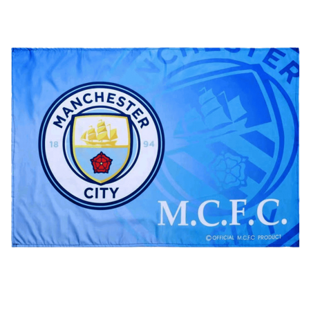 Manchester City Team Blue Flag