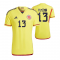 Men's Colombia Home Yellow Jersey Player Version 2023 #Yerry Mina