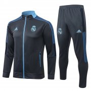 Men's Real Madrid Grey Training Suit Jacket + Pants 21/22