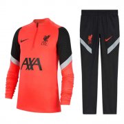 2020-2021 Liverpool Orange Half Zip Soccer Training Suit