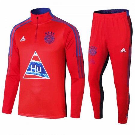 20/21 Bayern Munich Human Race Red Half Zip Soccer Training Suit Men