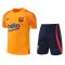 Men's Barcelona Orange Training Jersey + Short Set 22/23