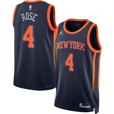 Men's New York Knicks Brand Navy Swingman Jersey-Statement Edition 22/23 Derrick Rose #4