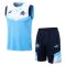 Men's Olympique Marseille Sky Blue Training Singlet + Short Set 21/22