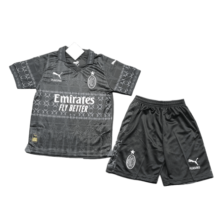 Kid's AC Milan x Pleasures Fourth Away Jersey + Short Set 23/24
