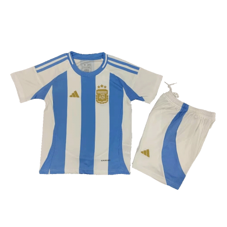 Kid's Argentina Home Copa America Jersey + Short Set 2024