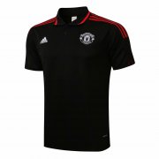 Men's Manchester United Black - Red Polo Jersey 21/22