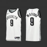 Men's Brooklyn Nets White Association Edition Jersey 22/23 #Trendon Watford