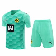 20/21 Borussia Dortmund Goalkeeper Green Men's Jersey + Shorts Set
