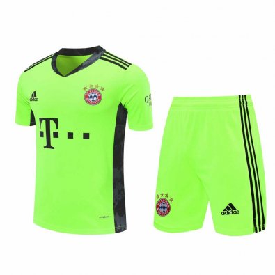 20/21 Bayern Munich Goalkeeper Yellow Men's Jersey + Shorts Set
