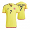 Men's Colombia Home Yellow Jersey Player Version 2023 #Luis Diaz