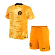 Kid's Netherlands Home Jersey + Short Set 2022
