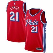Men's Philadelphia 76ers Brand Red Swingman Jersey-Statement Edition 22/23 Joel Embiid #21