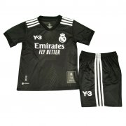 Kid's Real Madrid Y-3 120th Anniversary Black Jersey + Short 22/23