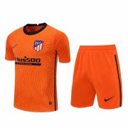 20/21 Atletico Madrid Goalkeeper Orange Men's Jersey + Shorts Set
