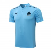 Men's Olympique Marseille Sky Blue Polo Jersey 21/22