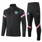 2020-2021 Barcelona Black Jacket Soccer Training Suit