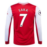 Men's Arsenal Home Jersey 22/23 #Saka #7 Long Sleeve