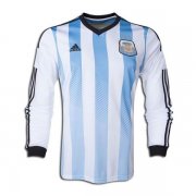 Men's Argentina Home Long Sleeve Jersey 2014 #Retro